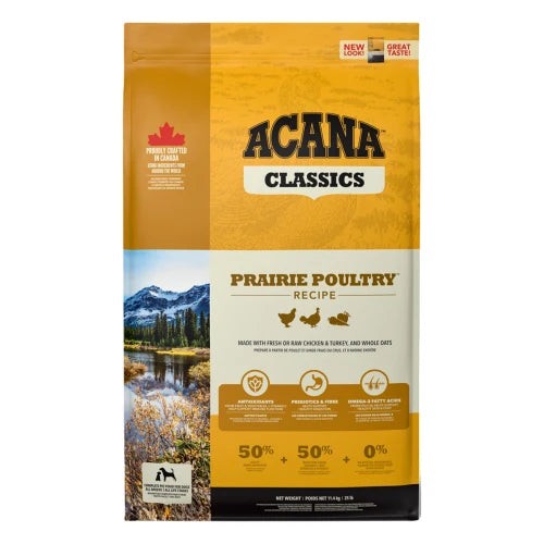 Hrana za pse s piščancem, puranom, sadjem in zelenjavo Acana Classics Prairie Poultry, 2kg