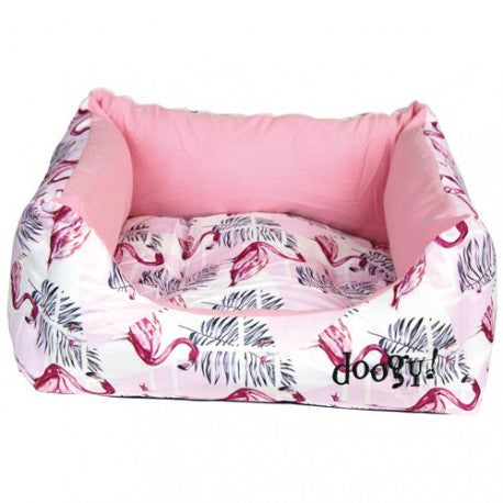 Udobna postelja za pse Doogy Pink Flamingo Sofa